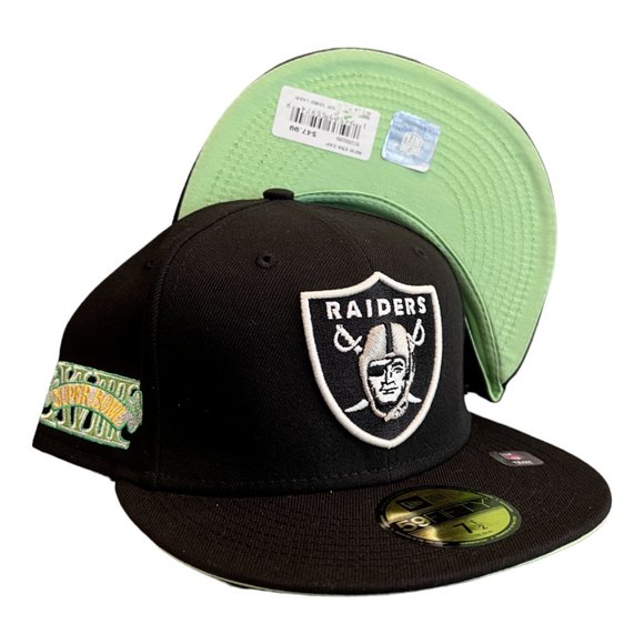 New Era Las Vegas Oakland Raiders Citrus Pop 59FIFTY Fitted Hat Cap - Picture 1 of 7